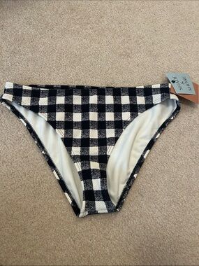 Shade & Shore Black and White Gingham Bikini Bottoms